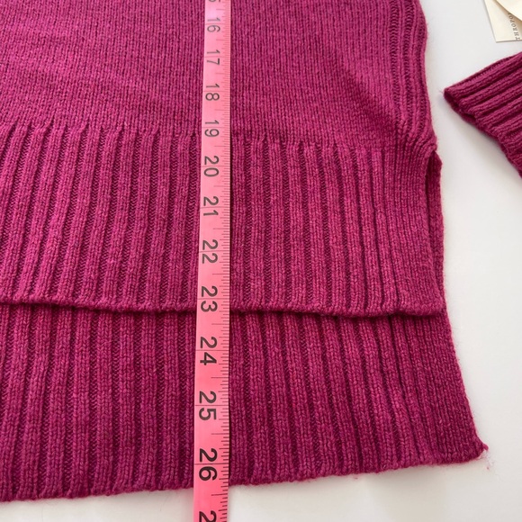 HP! Anthropologie Blair Turtleneck Sweater Magenta NWT Women’s Size Large - Picture 4 of 7